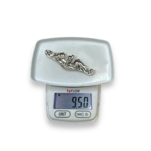 US Navy Submarine Warfare Sterling Badge Vanguard 1954 Korean War Dolphins - Picture 6 of 7